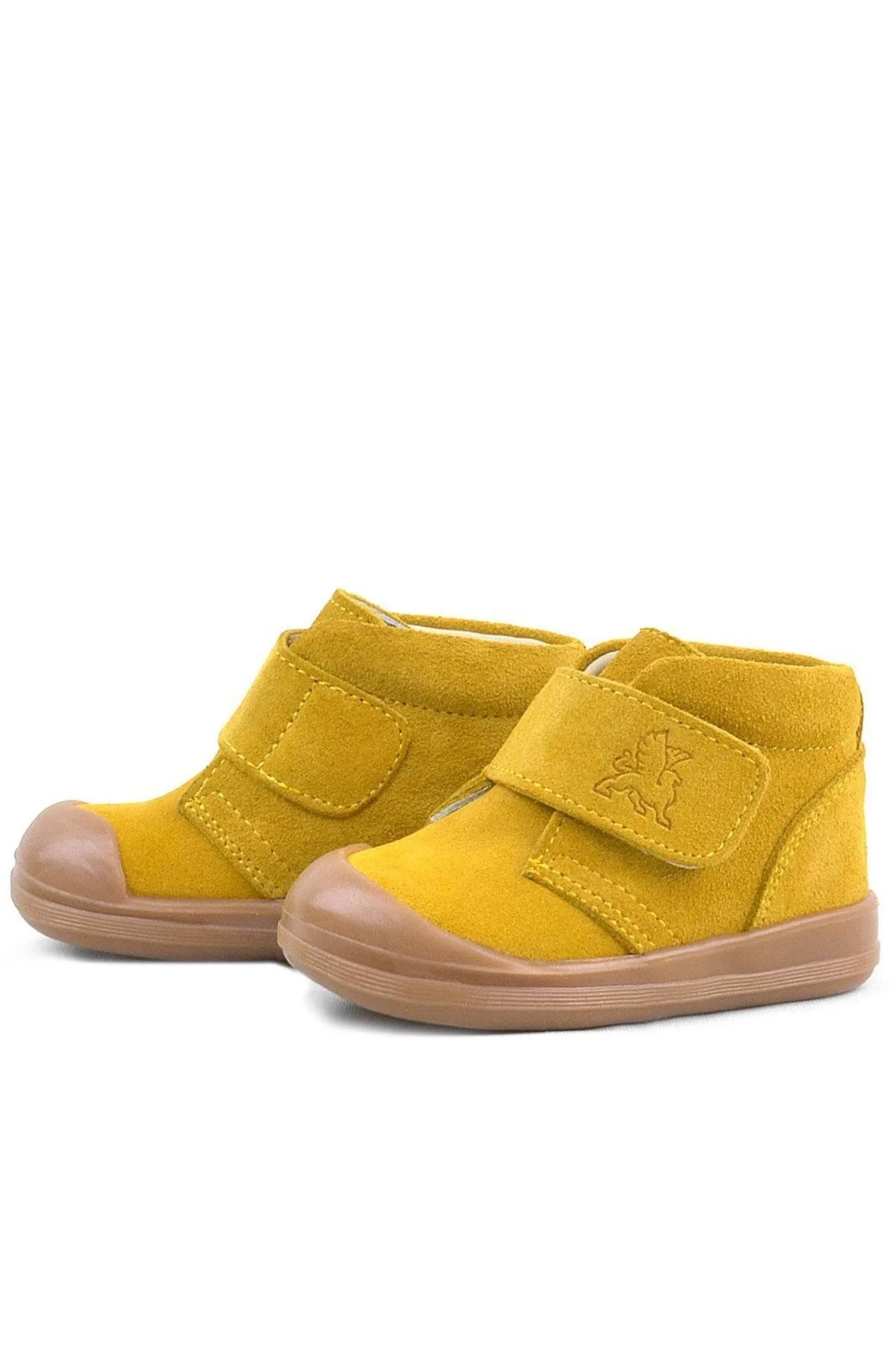 Rakerplus Yoohoo Hakiki Deri Sarı Cırtlı Unisex Bebek Bot