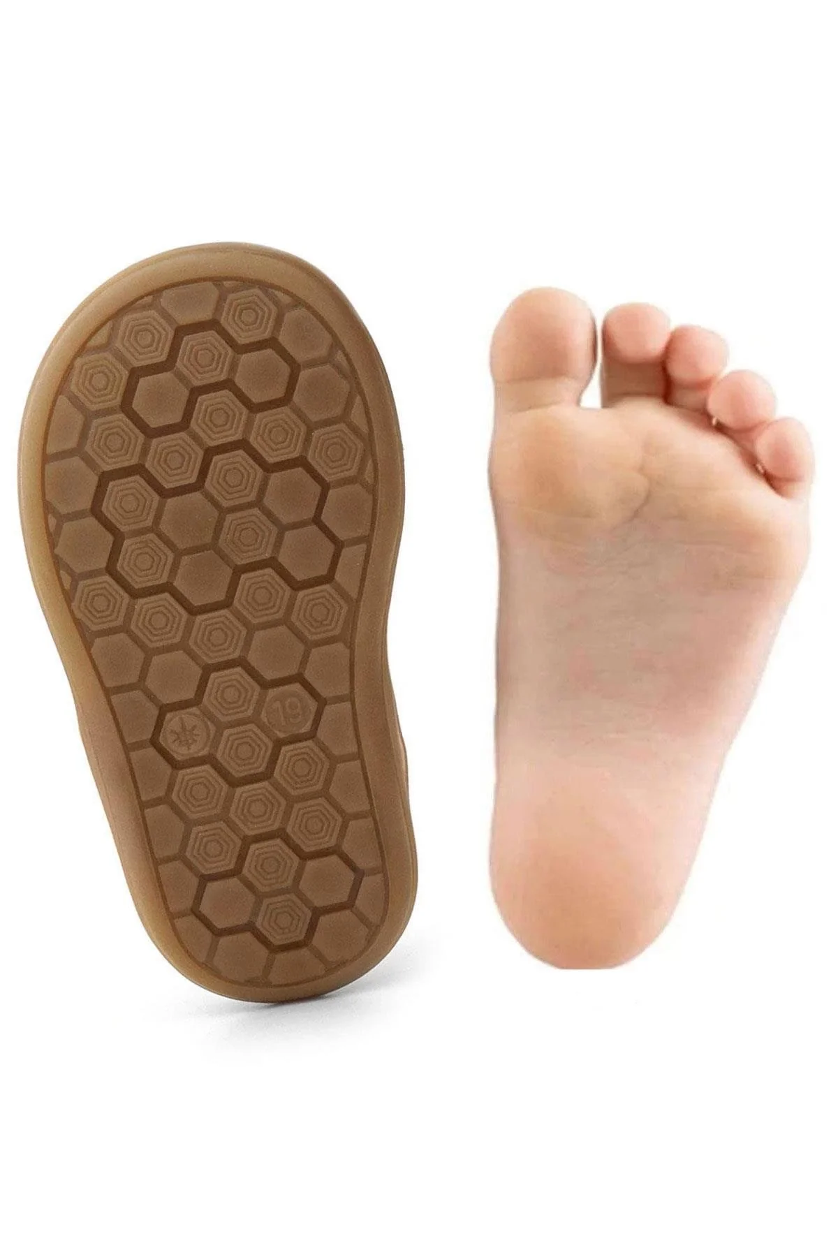 Rakerplus Yoohoo Hakiki Deri Sarı Cırtlı Unisex Bebek Bot