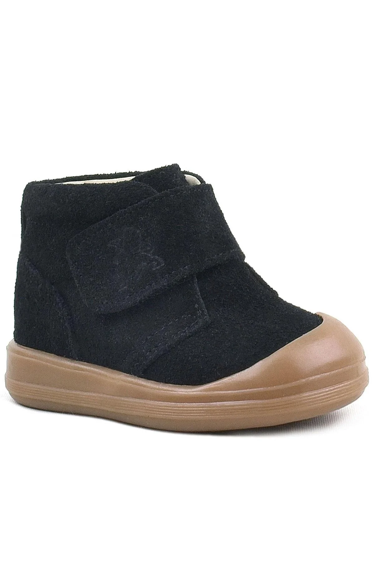 Rakerplus Yoohoo Hakiki Deri Siyah Cırtlı Unisex Bebek Bot