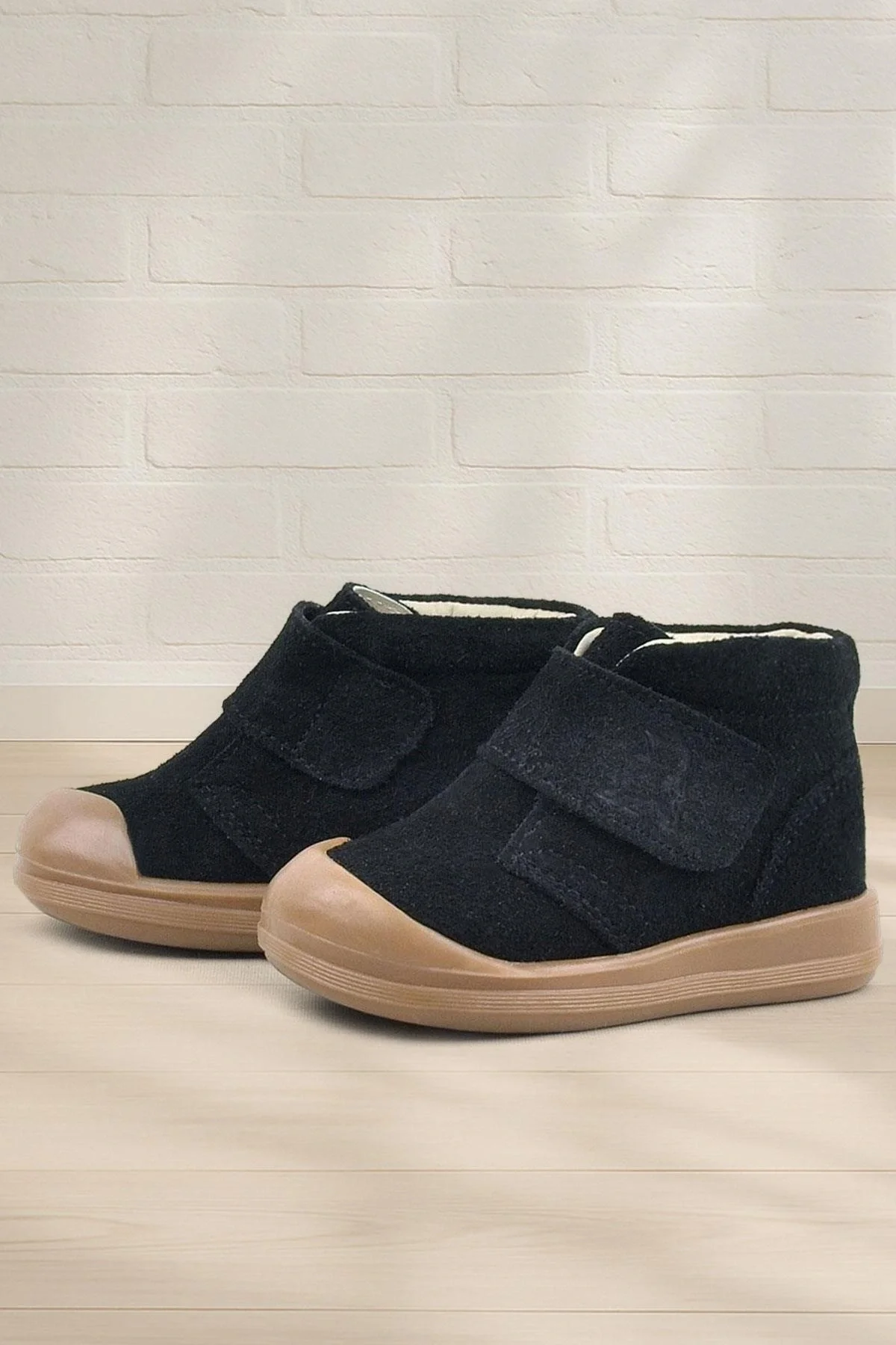 Rakerplus Yoohoo Hakiki Deri Siyah Cırtlı Unisex Bebek Bot