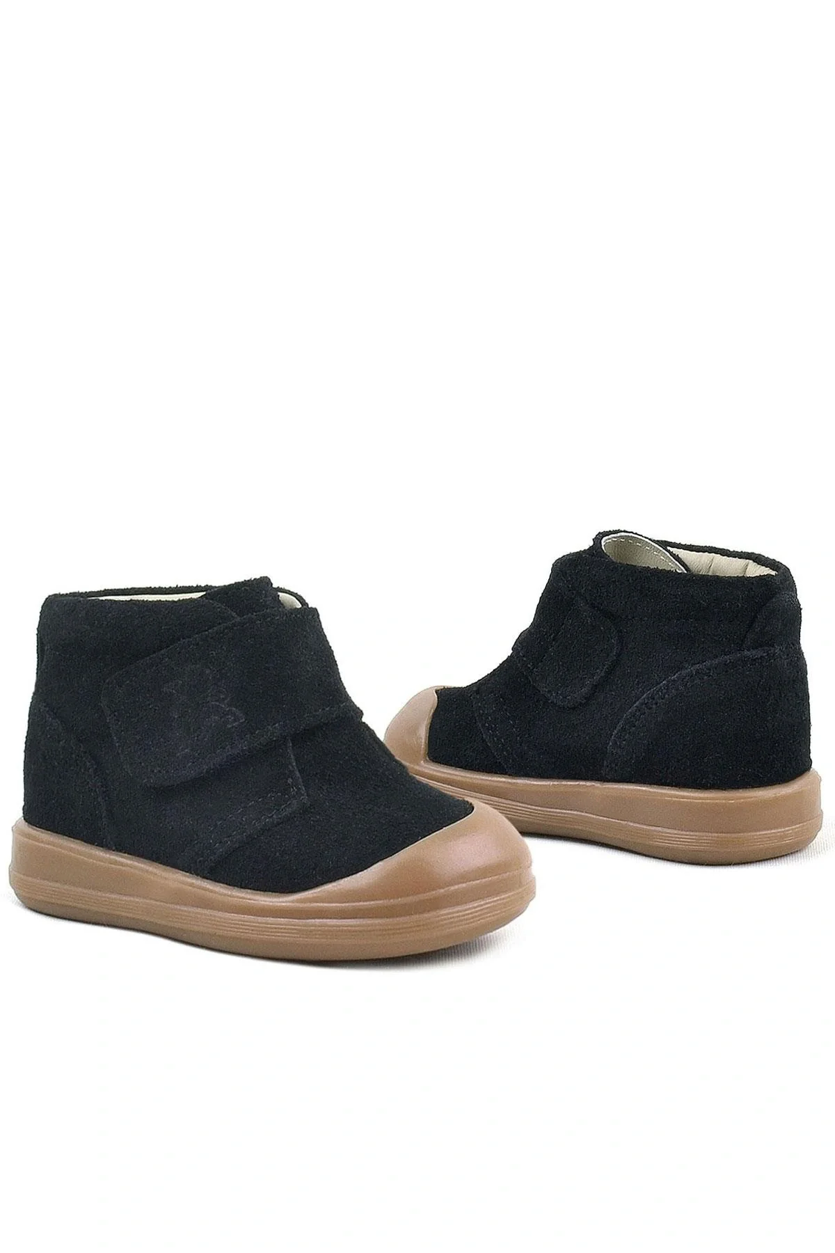 Rakerplus Yoohoo Hakiki Deri Siyah Cırtlı Unisex Bebek Bot