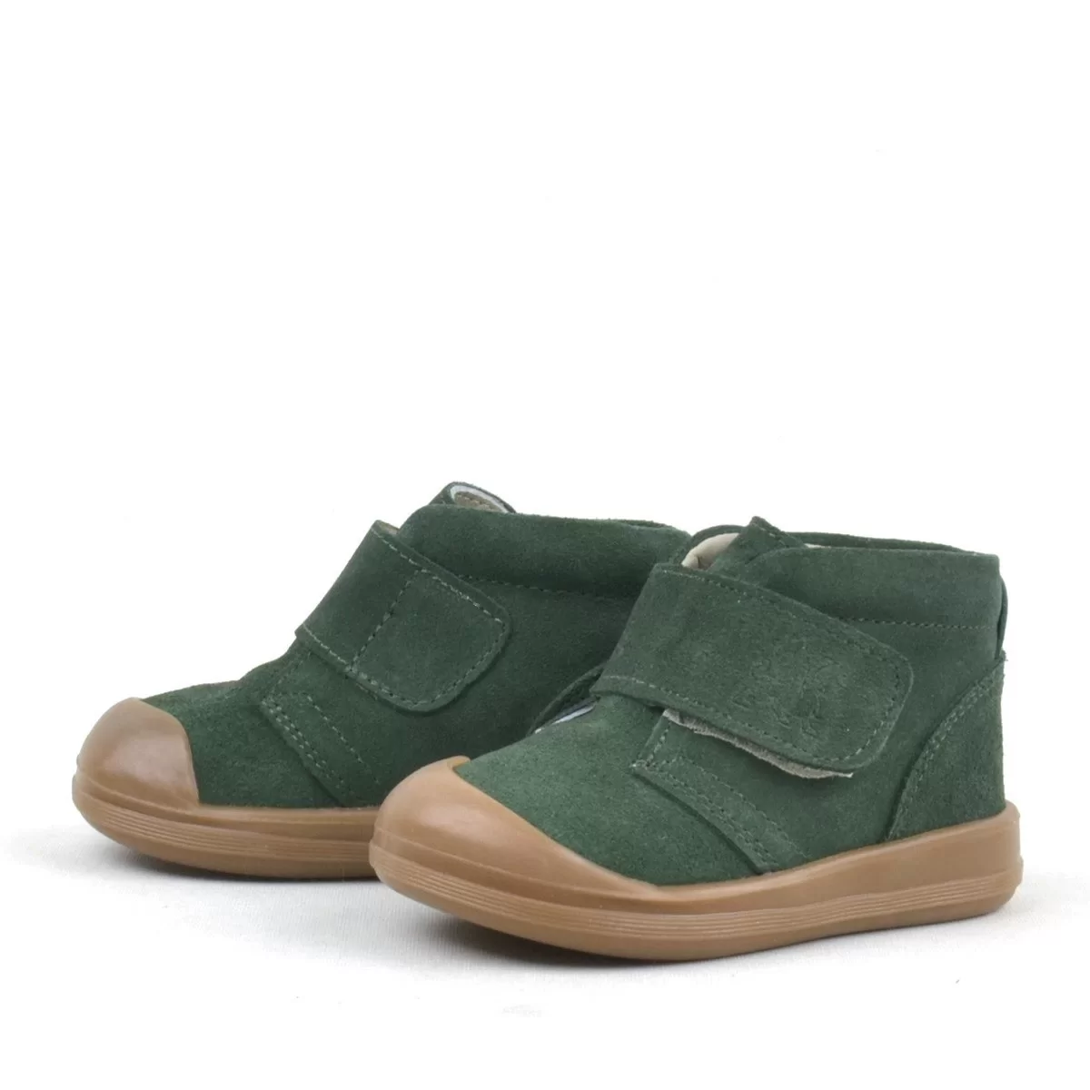 Rakerplus Yoohoo Hakiki Deri Yeşil Cırtlı Unisex Bebek Bot