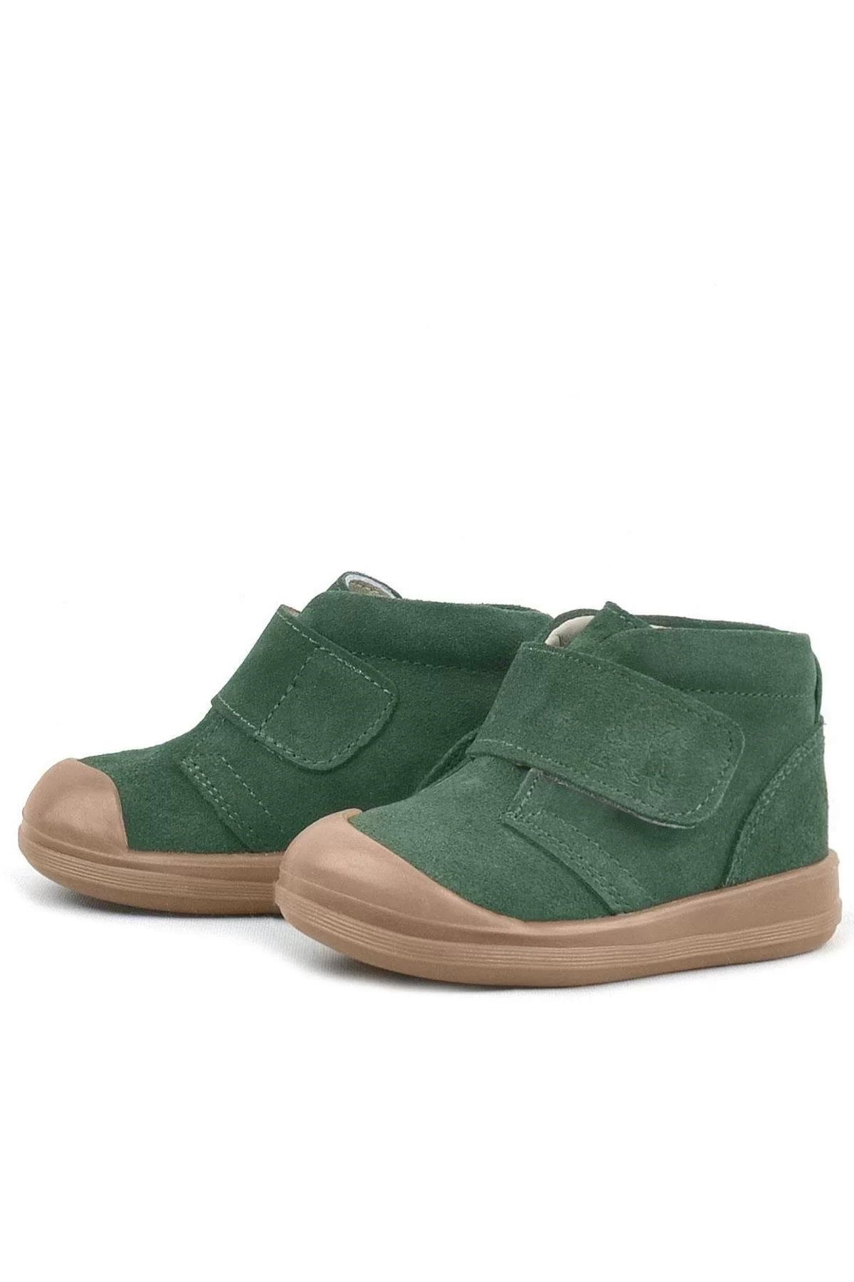 Rakerplus Yoohoo Hakiki Deri Yeşil Cırtlı Unisex Bebek Bot