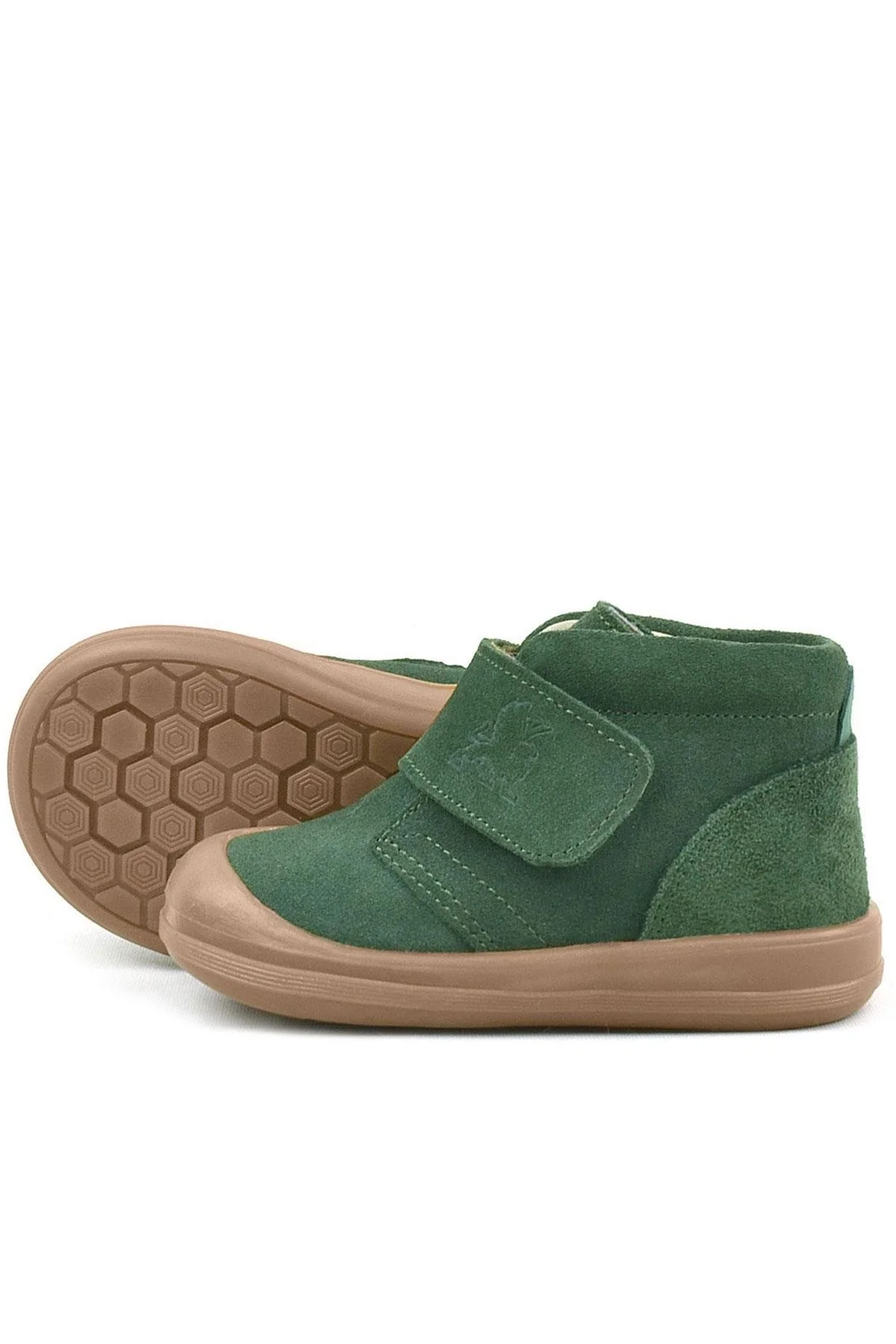 Rakerplus Yoohoo Hakiki Deri Yeşil Cırtlı Unisex Bebek Bot