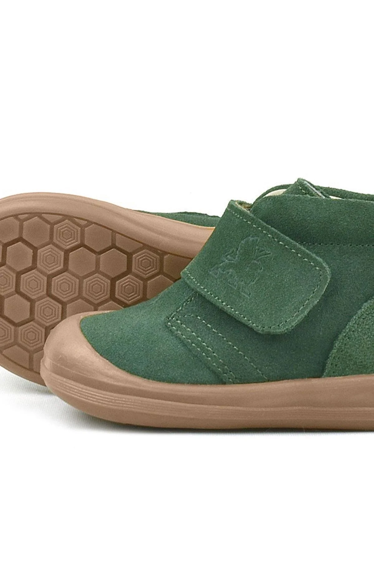 Rakerplus Yoohoo Hakiki Deri Yeşil Cırtlı Unisex Bebek Bot