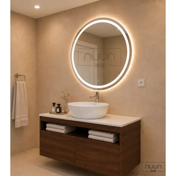 80cm Aurora Banyo Dolabı Seti - Ceviz