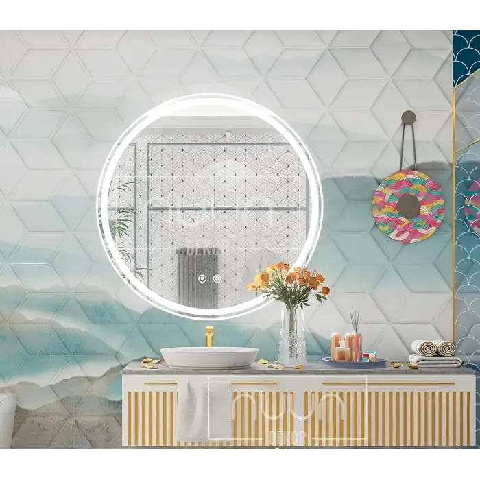 Akıllı Buğu Önleyici Yuvarlak LED Ayna – Modern ve Enerji Tasarruflu