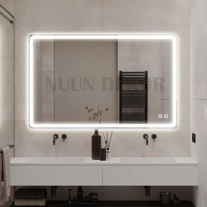 Buğu Önleyici Akıllı LED Dikdörtgen Ayna | Dimmer Kontrollü