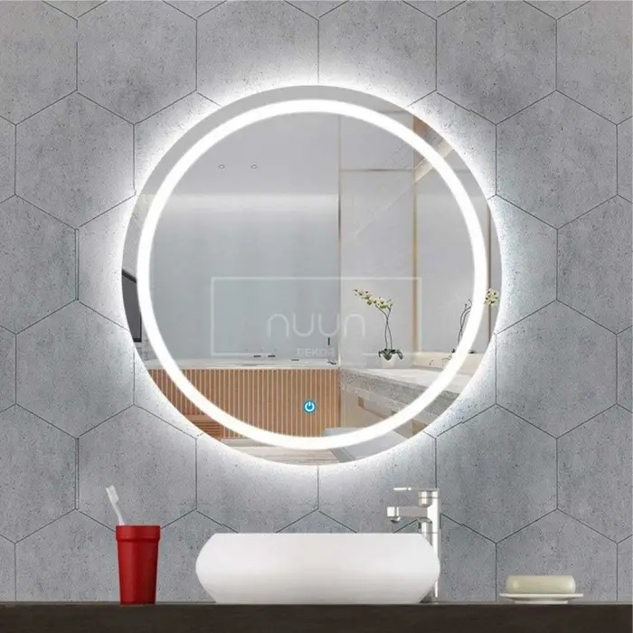 DOKUNMATİK LEDLİ YUVARLAK BANYO AYNASI (DİMMER ÖZELLİKLİ)