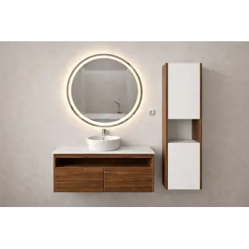 80cm Aurora Banyo Dolabı Full Set - Viktorya Ceviz