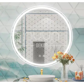 Akıllı Buğu Önleyici Yuvarlak LED Ayna – Modern ve Enerji Tasarruflu