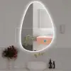 Dokunmatik led ışıklı asimetrik banyo aynası (DİMMER ÖZELLİKLİ)