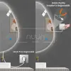 Dokunmatik led ışıklı asimetrik banyo aynası (DİMMER ÖZELLİKLİ)