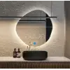 Dokunmatik led ışıklı asimetrik banyo aynası