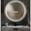 LED IŞIKLI KUMLAMALI YUVARLAK BANYO AYNASI