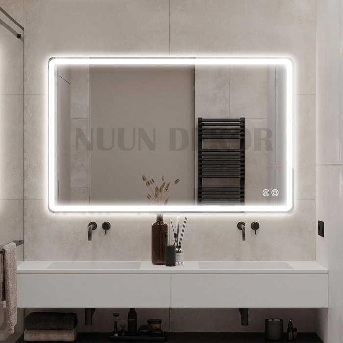 Buğu Önleyici Akıllı LED Dikdörtgen Ayna | Dimmer Kontrollü