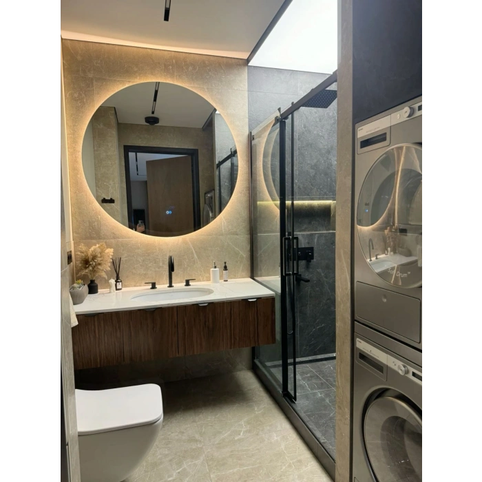 LED IŞIKLI YUVARLAK BANYO AYNASI