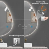 Dokunmatik led ışıklı asimetrik banyo aynası