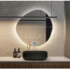 Dokunmatik led ışıklı asimetrik banyo aynası
