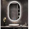 DOKUNMATİK LED IŞIKLI OVAL BANYO AYNASI (DİMMER ÖZELLİKLİ)