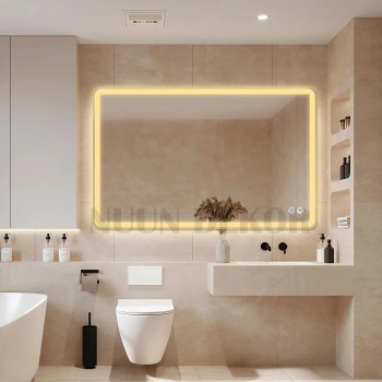 Buğu Önleyici Akıllı LED Dikdörtgen Ayna | Dimmer Kontrollü