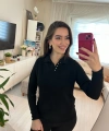 Siyah Polo Yaka Düğme Detaylı Kadın Bluz
