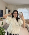 Beyaz Saçaklı Triko Bluz