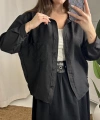 Kadın Basic Siyah Gömlek