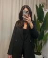 Kadın Siyah Oversize Blazer Ceket