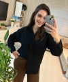 Kadın Siyah Salaş Dokulu Gömlek
