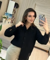 Kadın Siyah Salaş Dokulu Gömlek