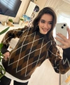 Kahverengi Ekose Desenli Triko Kazak