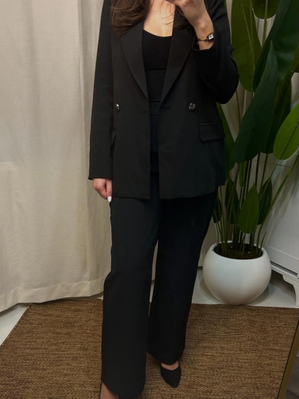 Kadın Siyah Oversize Blazer Ceket