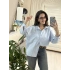 Kadın Basic Mavi Gömlek