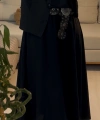 Kadın Siyah Dökümlü Uzun Etek