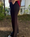 Kadın Siyah Yüksek Bel Bol Paça Pantolon