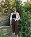 Kadın Kahverengi Püskül Paça Pantolon