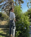 Kemerli Yüksek Bel Jean Pantolon