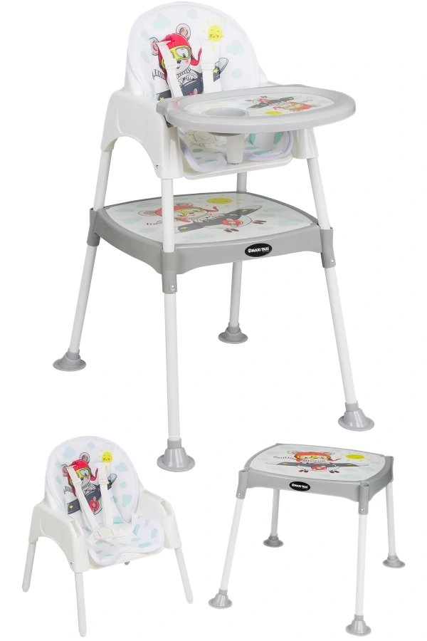 Maxi Taxi Baby Feeding 3in1 Çalışma Masalı Mama Sandalyesi