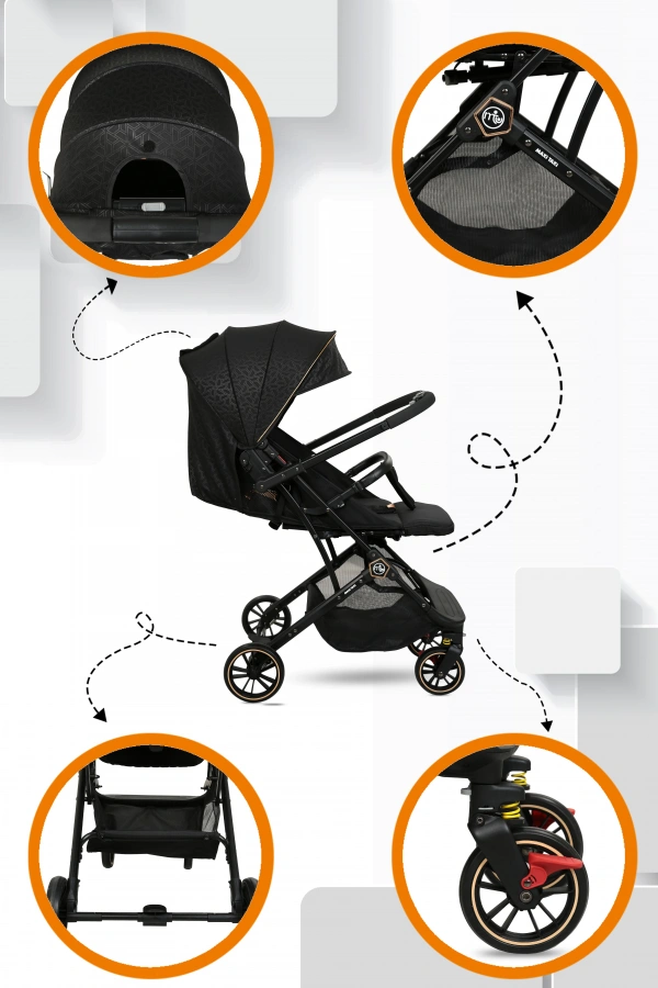 Kokpit Y8 Çift Yönlü Kabin Boy Yeni Nesil Bebek Arabası
