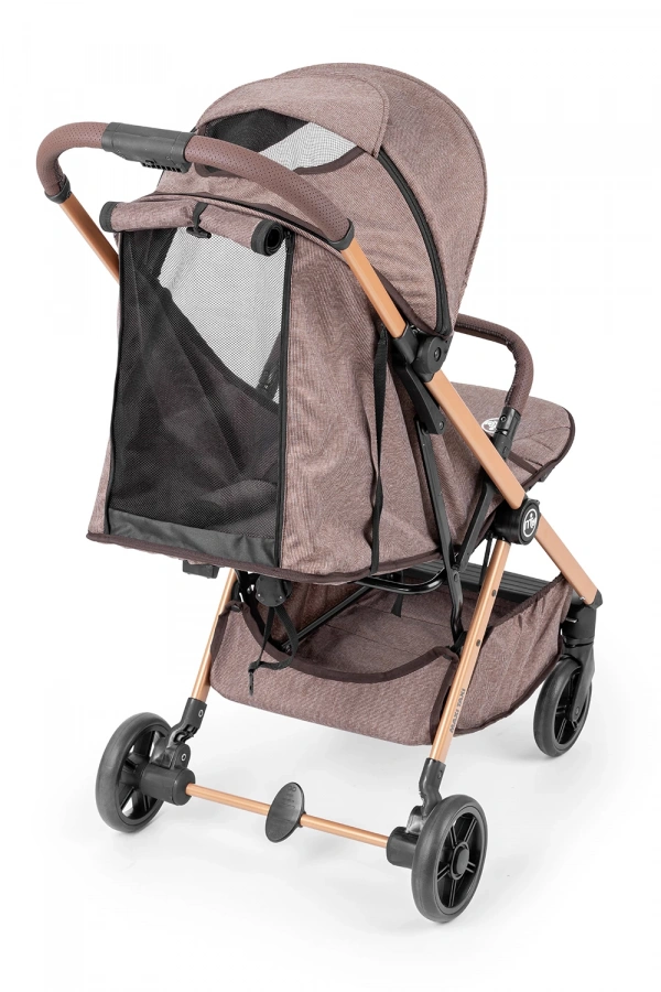 Maxi Taxi Airmini Otomatik Katlanır Kabin Boy Alüminyum Yeni Nesil Bebek Arabası-Kahverengi