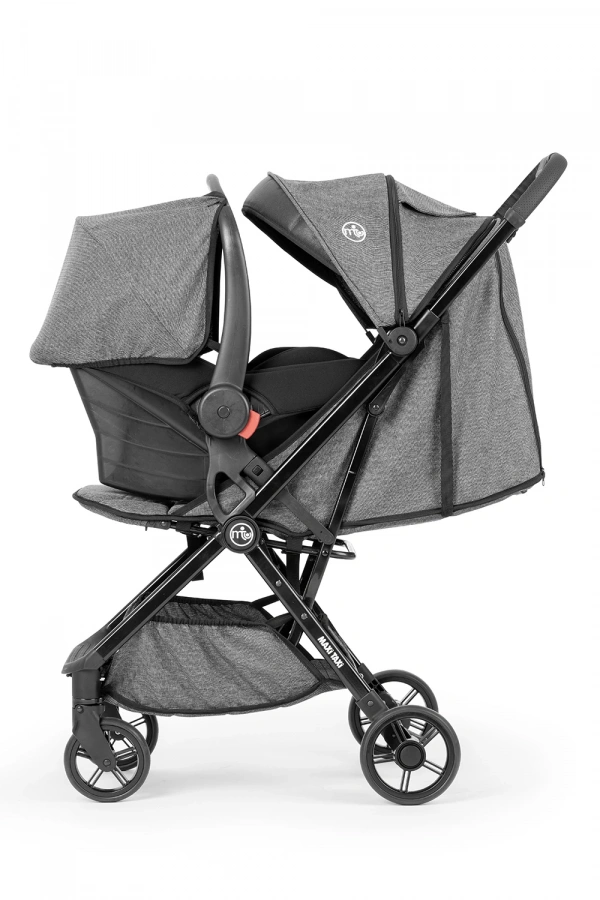 Maxi Taxi Airmini Otomatik Katlanır Kabin Boy Travel Sistem Bebek Arabası - Gri