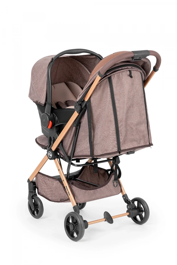 Maxi Taxi Airmini Otomatik Katlanır Kabin Boy Travel Sistem Bebek Arabası - Kahverengi