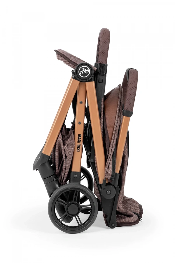 Maxi Taxi Airmini Otomatik Katlanır Kabin Boy Travel Sistem Bebek Arabası - Kahverengi