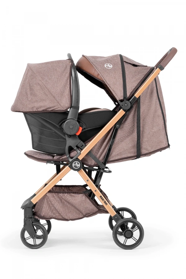 Maxi Taxi Airmini Otomatik Katlanır Kabin Boy Travel Sistem Bebek Arabası - Kahverengi