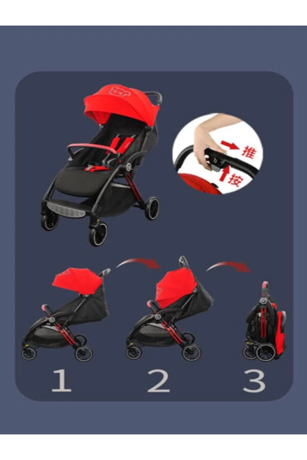 Maxi Taxi Bagageboo Otomatik Katlanır Kabin Boy Bebek Arabası 0-4 Yaş