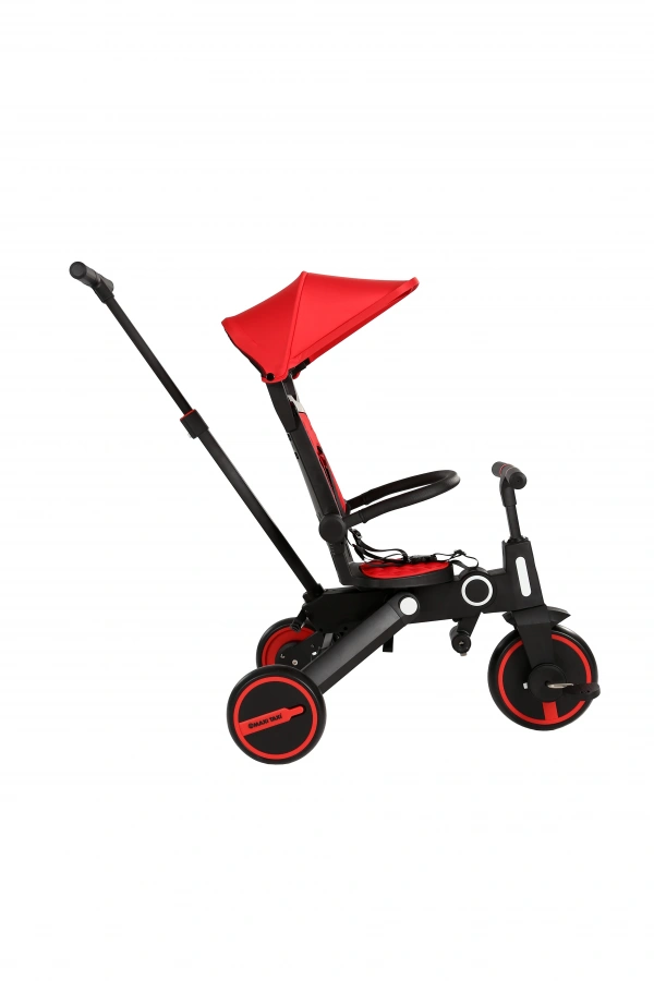 Maxi Taxi Easy Trike Ebeveyn Kontrollü Katlanabilir Bisiklet Kırmızı