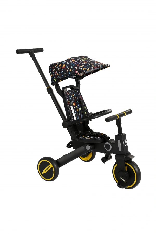 Maxi Taxi Easy Trike Ebeveyn Kontrollü Katlanabilir Bisiklet Renkli