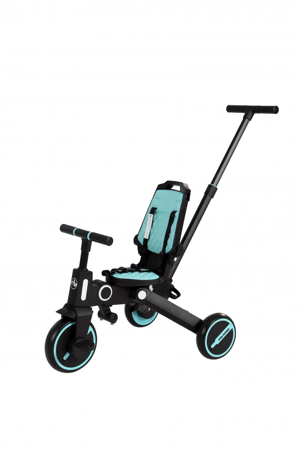 Maxi Taxi Easy Trike Ebeveyn Kontrollü Katlanabilir Bisiklet Turkuaz