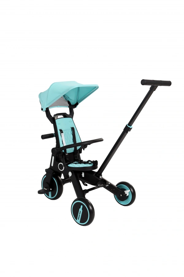 Maxi Taxi Easy Trike Ebeveyn Kontrollü Katlanabilir Bisiklet Turkuaz